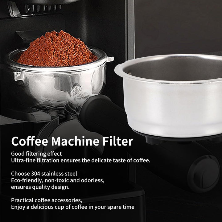 Coffee Filter Basket, Detachable Coffee Filter Cups, Stainless Steel Coffee Machine Filter Accessory for Home Office(2)