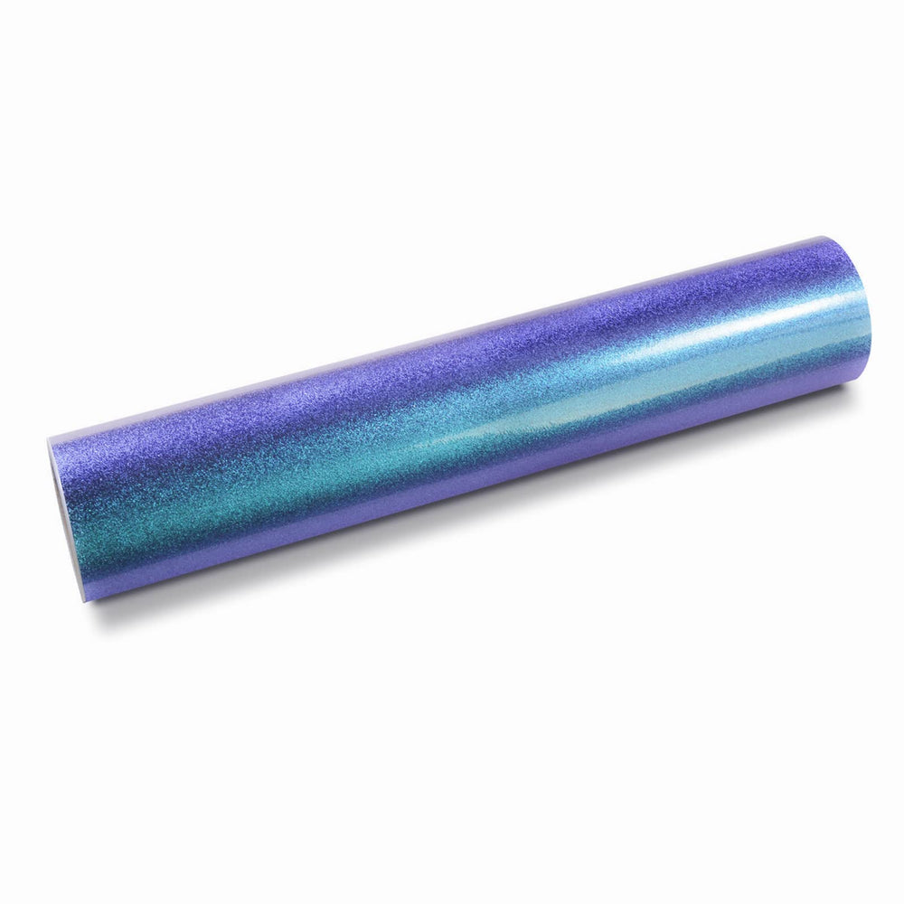 Glossy Metallic Chameleon Purple-Blue Vehicle Car Vinyl Wrap Stretchable Air Release DIY Decoration 11.8x60