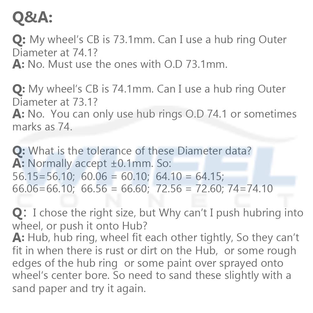 Hub Centric Rings, 66.6 to 57.1 Set of 4, Aluminium Alloy Hubrings 57.1 to 66.6, O.D:66.6mm I.D 57.1mm. A