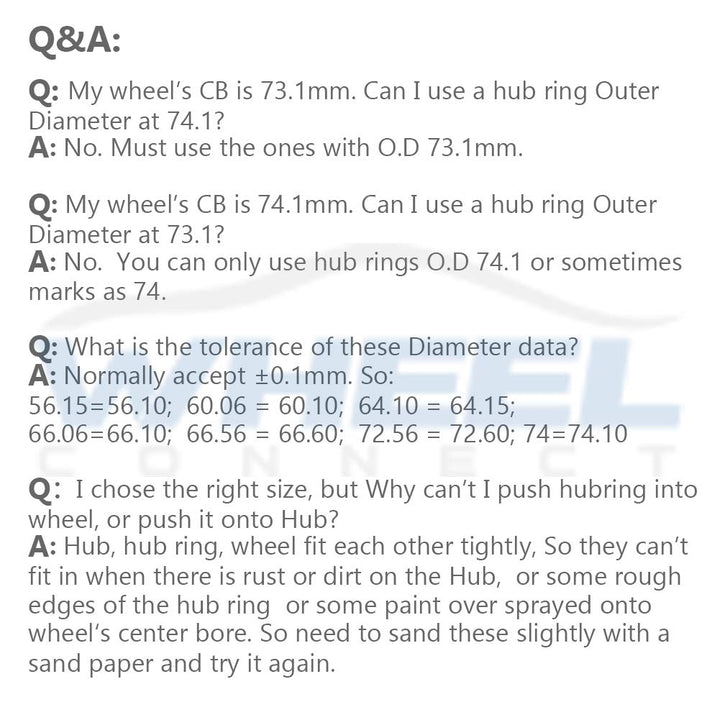Hub Centric Rings, 66.6 to 57.1 Set of 4, Aluminium Alloy Hubrings 57.1 to 66.6, O.D:66.6mm I.D 57.1mm. A
