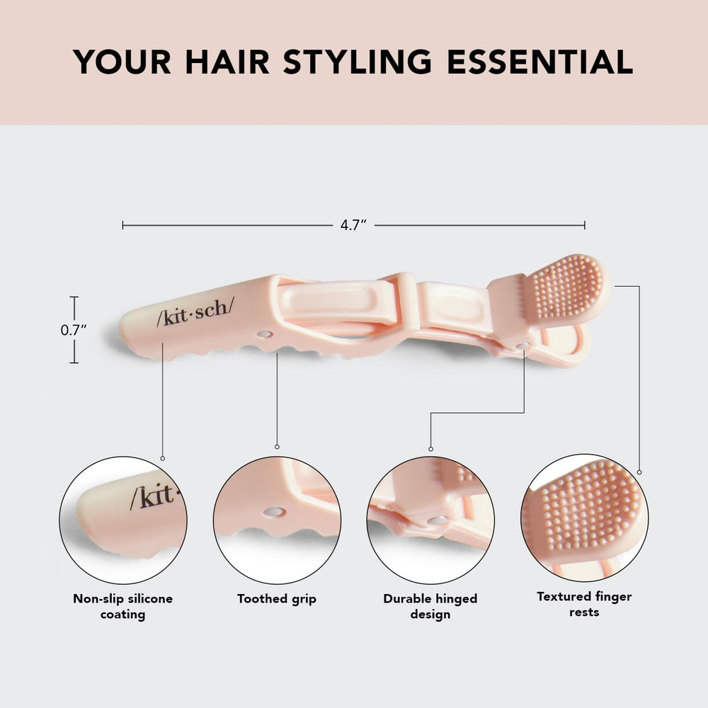 Blush No Slip Crocodile Clip 3Pc, 3 EA