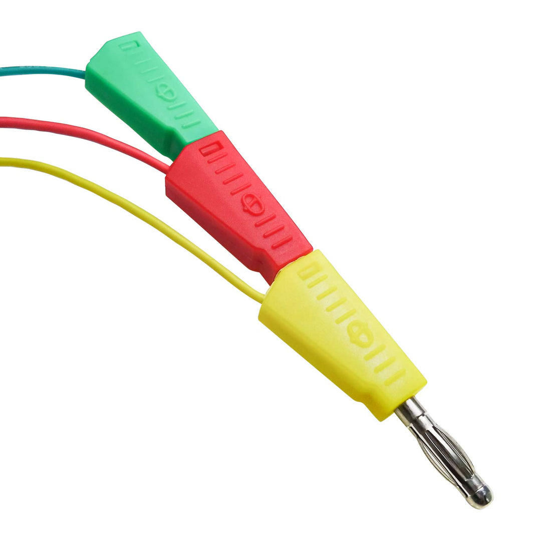 Stackable Banana Plug to Breadboard Male Jumper Wires Soft Flexible Silicone Test Leads for Electrical Testing