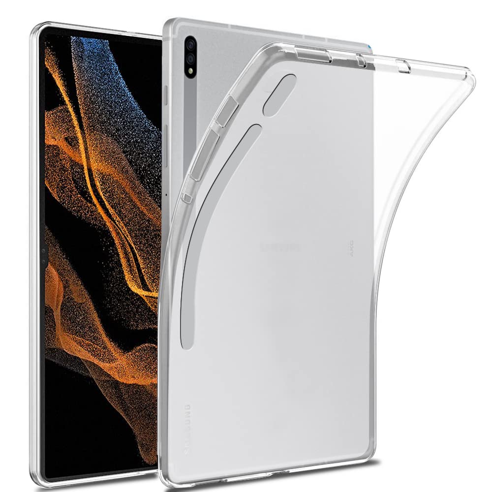 for Samsung Galaxy Tab S8 Ultra Case, Anti-Scratch Ultra Slim Thin TPU Rubber Soft Skin Silicone Premium Protective Case for Galaxy Tab S8 Ultra 14.6 (SM-X900/ X906)