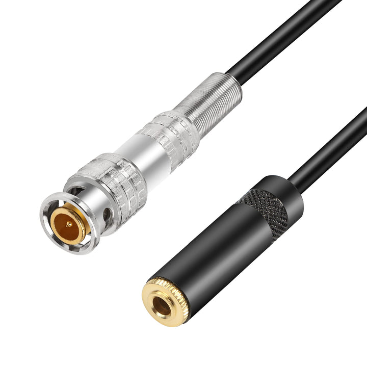 BNC Male to 3.5mm (1/8) Female Plug TRS Stereo Coaxial Power Audio Cable(0.5M) (BNC Male to 3.5mm Female)