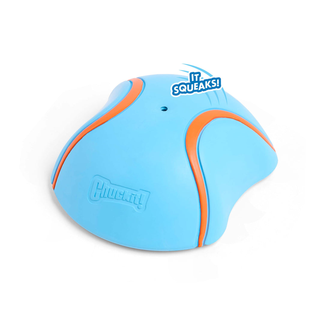 Indoor Super Slider Self-Fetch Squeaky Toy for Dogs - Glides Harmlessly On Most Surfaces - Fun Dog Toys to Keep Them Busy - For Small, Medium, and Large Breeds - Durable Rubber