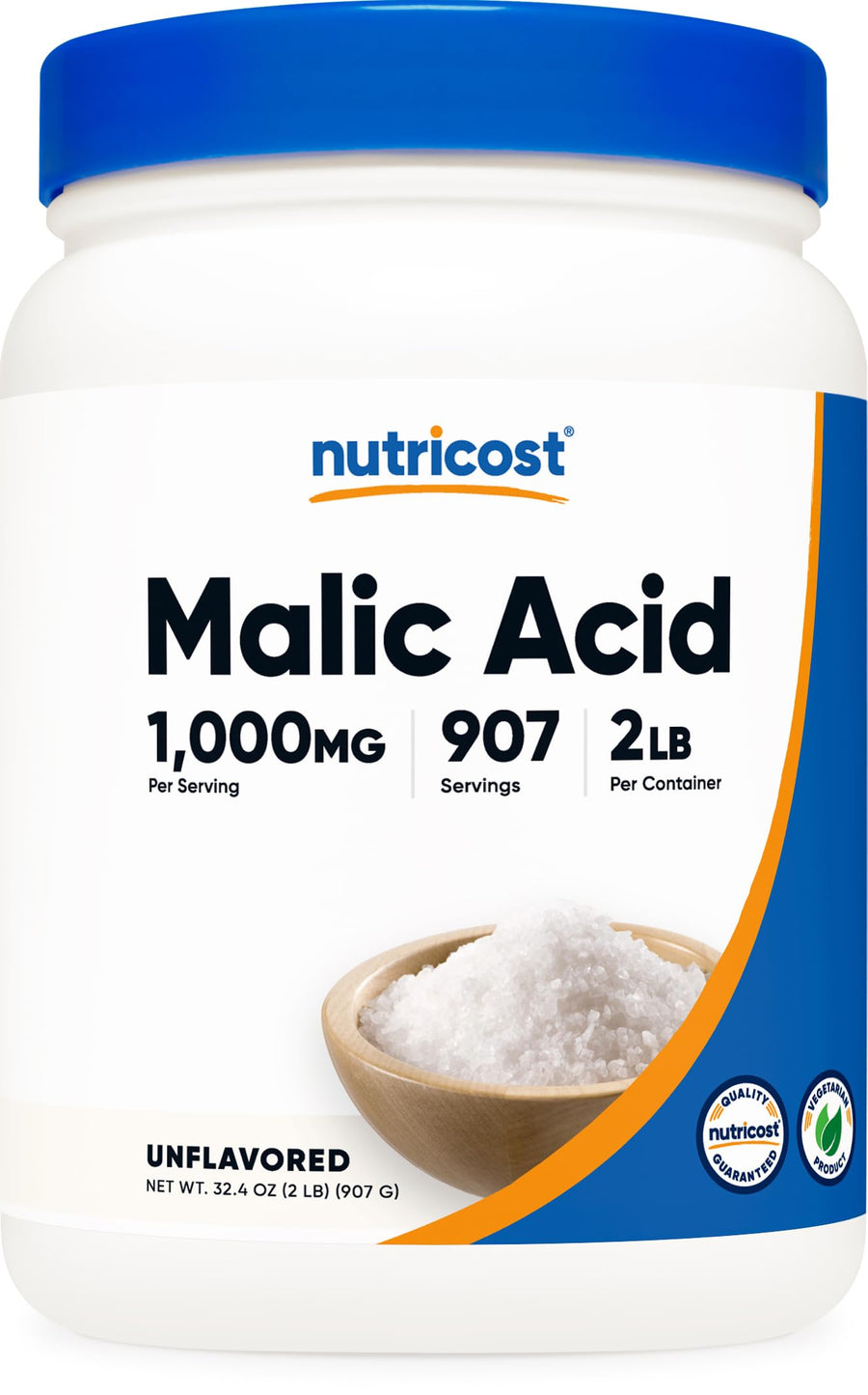 Malic Acid Powder 2 LBS - Gluten Free, Non-GMO