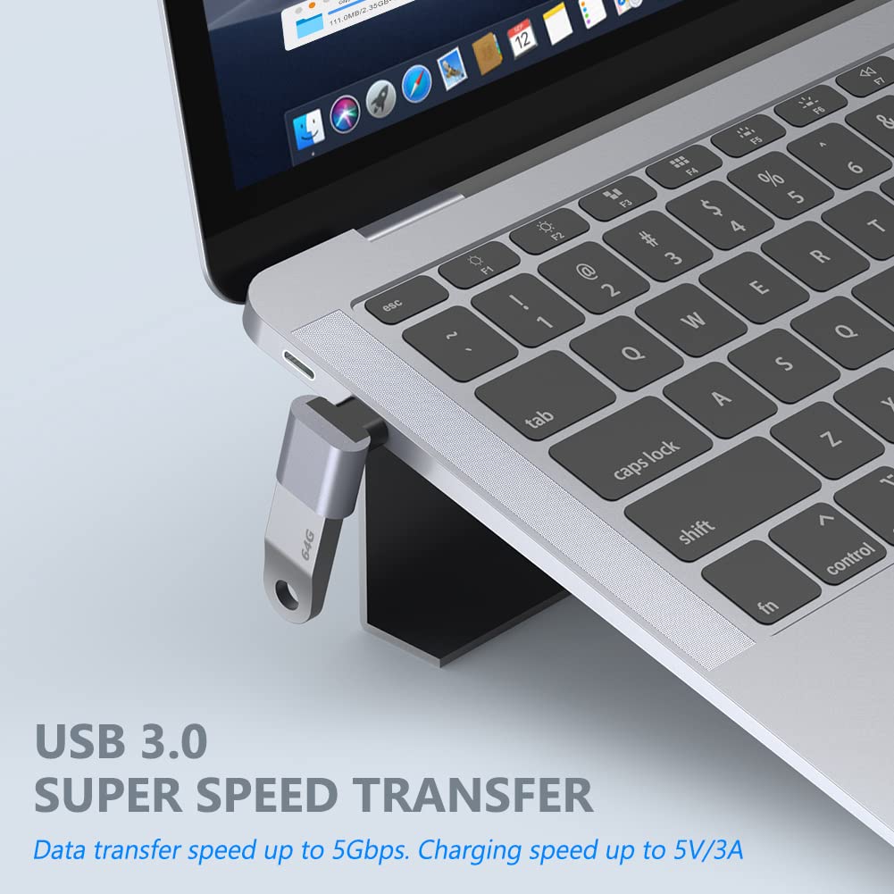 90 Degree USB to USB C Adapter 2 Pack, Up & Down Angled USB-C to USB Adapter,Thunderbolt 4/3 to USB Female Adapter Converter for MacBook Pro 2021,MacBook Air 2020,iMac, Dell XPS,Galaxy Book etc