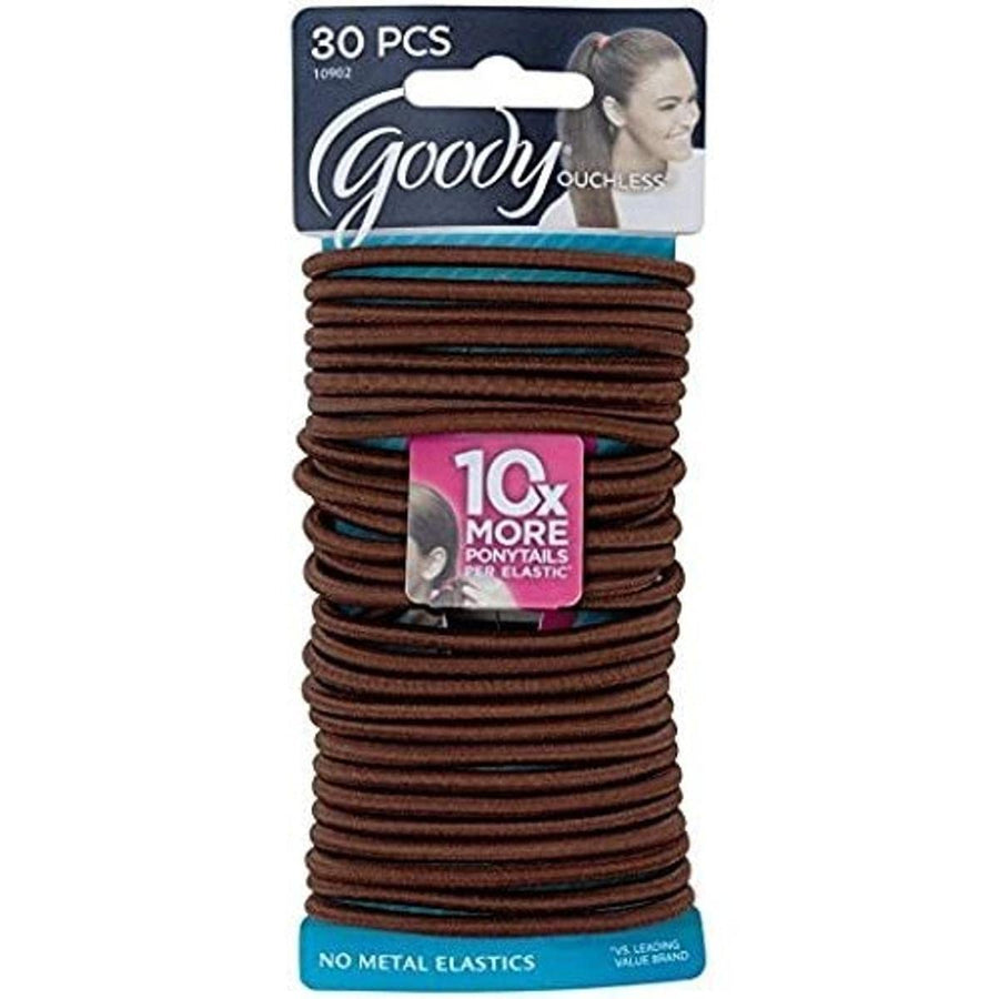 Goody Ouchless No Metal Elastics, Chocolate Cake, 30 Count