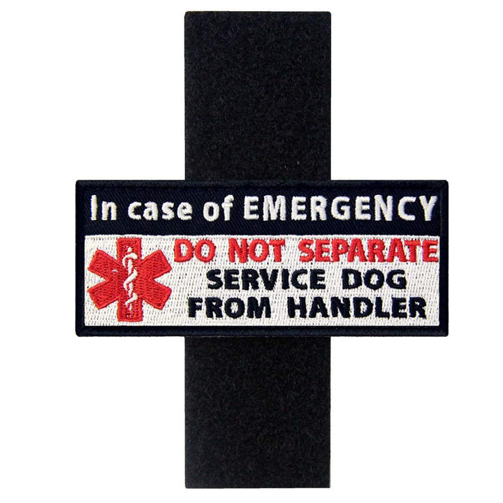 Service Dog Patch, Dog No Touch No Talk, Working Do Not Pet, Ignore Me I'm Working, in Case of Emergency Medic Paramedic Star of Life Emblem Embroidered Fastener Hook Loop Patches