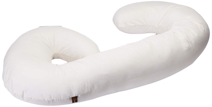 Snoogle Original Maternity/Pregnancy Total Body Pillow, Ivory 60 Inch