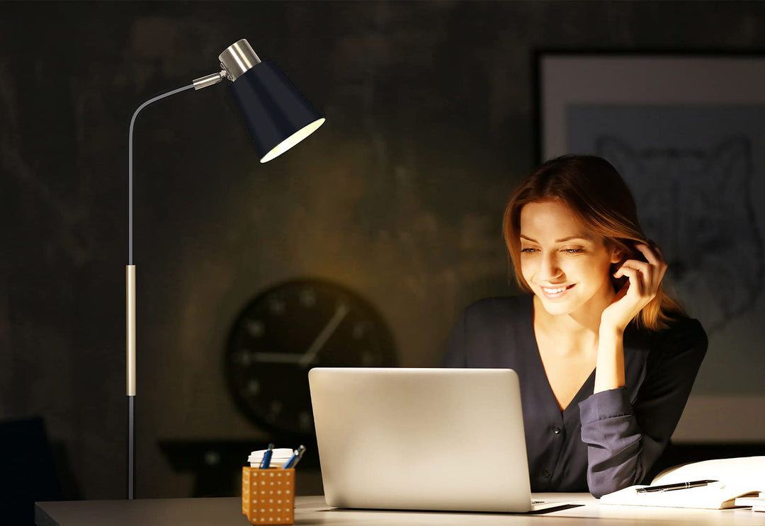 Floor Lamp, Industrial Floor Lamp 360° Rotation Lampshade Modern Standing Lamp, Floor Lamps for Living Room, Office, Bedroom Reading, Work etc(Green)