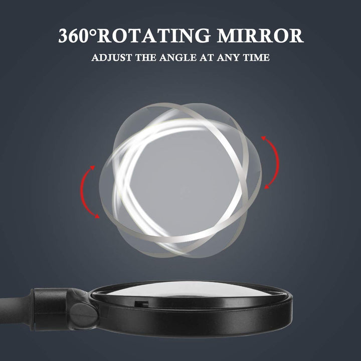 Bike Mirror Handlebar Mount Safe Rear View Mirror Adjustable 360°Rotatable HD Wide Angle Cycling Biking Clear Acrylic Convex Mirror Bike Bicycle Accessories for Men Women