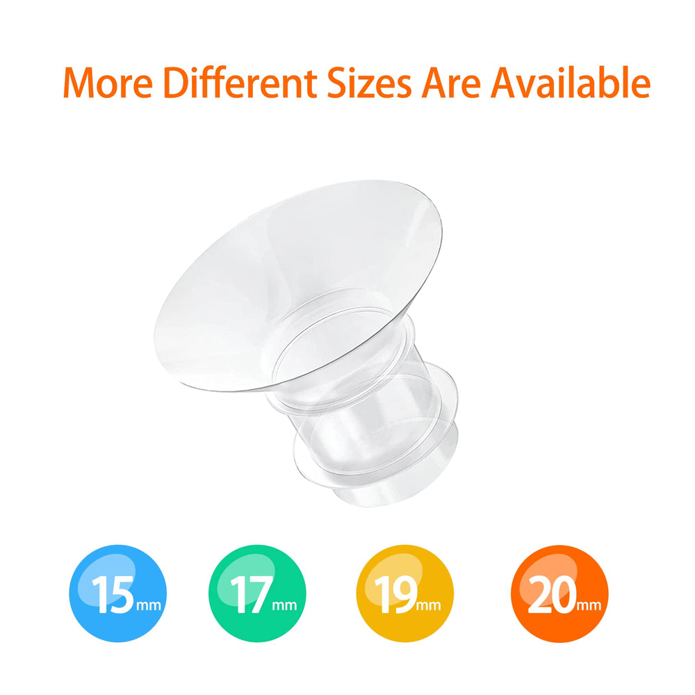 21mm Flange Inserts Compatible with Medela/TSRETE/Momcozy S9 S10 S12 Wearable Cups & Spectra S1 S2, 24mm Breast Pump Shields Reduce Nipple Tunnel Down to 21mm, 2pcs