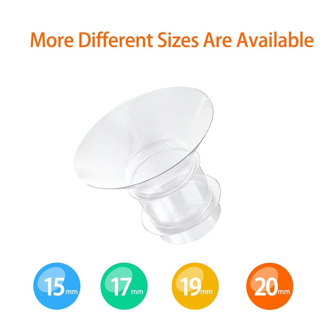 21mm Flange Inserts Compatible with Medela/TSRETE/Momcozy S9 S10 S12 Wearable Cups & Spectra S1 S2, 24mm Breast Pump Shields Reduce Nipple Tunnel Down to 21mm, 2pcs
