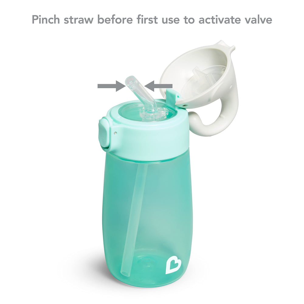 ® Flip n Lock™ Elephant Toddler Straw Cup, 12 Ounce, Mint