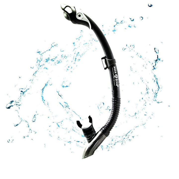 Dry Snorkel Easy Breath Diving Snorkel for Snorkeling Scuba Diving Swimming with Top Dry Valve and Food Grade Silicone Mouthpiece for Adult Youth(Black)