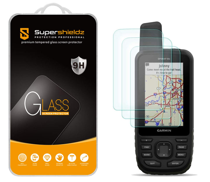 (3 Pack) Designed for Garmin GPSMAP 67 67i 66i 66s 66st 66sr Tempered Glass Screen Protector, Anti Scratch, Bubble Free