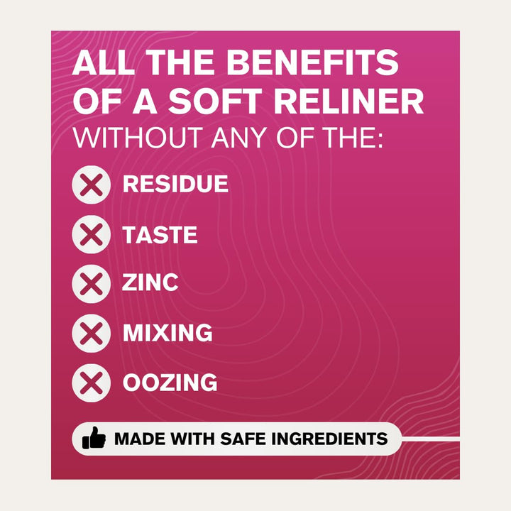 Thermoplastic Denture Adhesive, 0.35 oz Travel Size | Refits and Tightens Loose Dentures On The Go | Non-Glue Adhesive, Acts Like a Soft Reliner