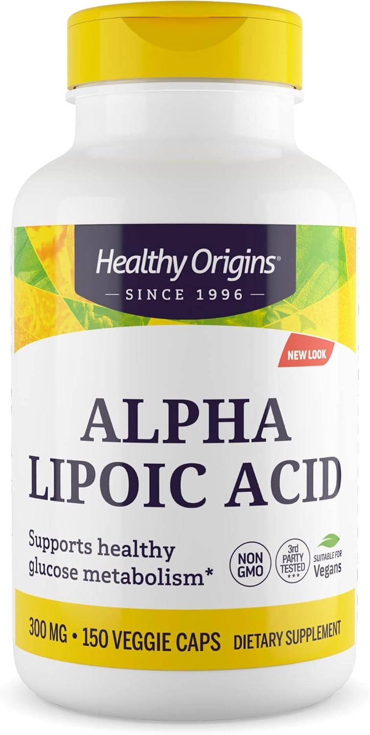 Alpha Lipoic Acid, 300 mg - Alpha Lipoic Acid Supplement - Antioxidant Support - Gluten-Free Supplement - 150 Veggie Capsules