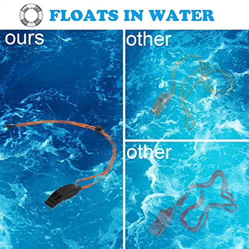 Emergency Whistle, Super Loud Floating Whistle with Lanyard, Ideal for Boating, Swimming, Kayaking, Water Survival, Hiking, Camping, Climbing