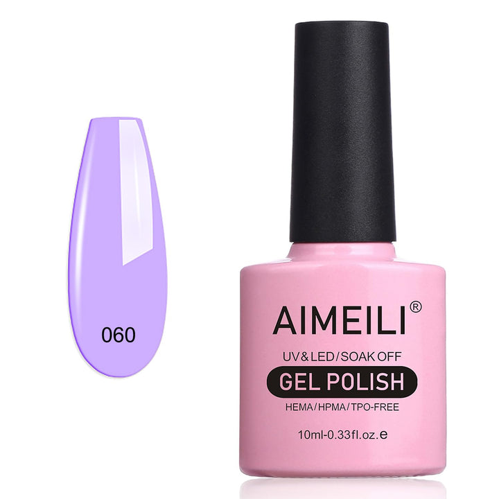 Shellac Soak Off UV LED Gel Nail Polish - Neon Lavender (060) 10ml