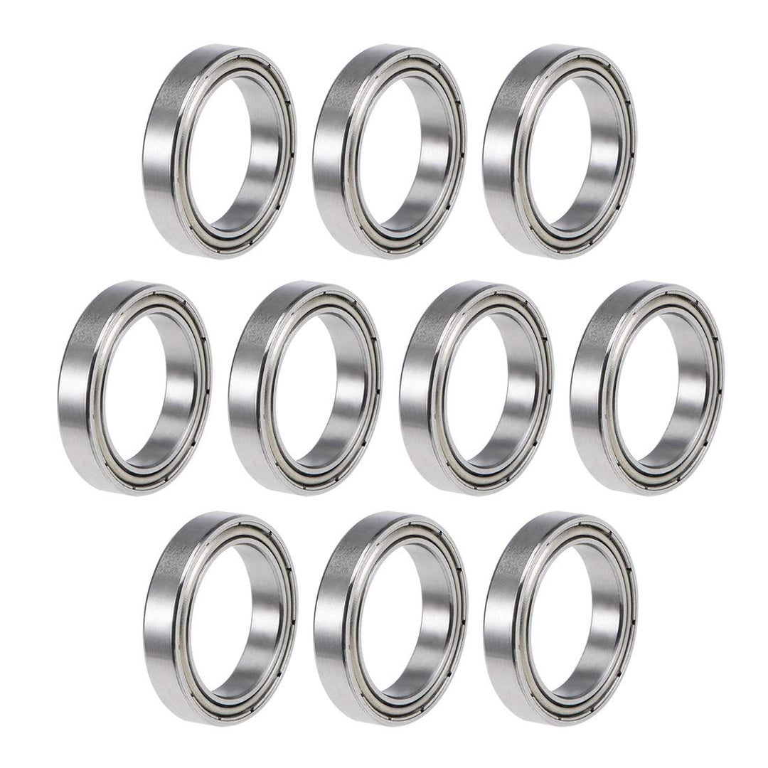 6702ZZ Deep Groove Ball Bearings Z2 15mm x 21mm x 4mm Double Shielded Chrome Steel 10pcs