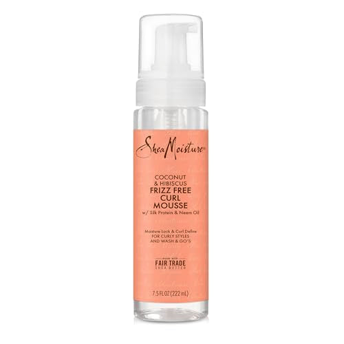 Curl Mousse Coconut and Hibiscus for Frizz Control Styling Mousse with Shea Butter 7.5 oz