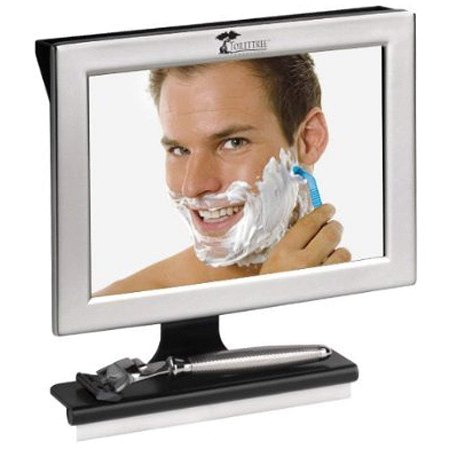 Fogless Shower Mirror with Squeegee - Anti-Fog Mirror - Adjustable Shaving Mirror with a Squeegee - Rust-Proof, Impact-Resistance Bathroom Shower Mirror
