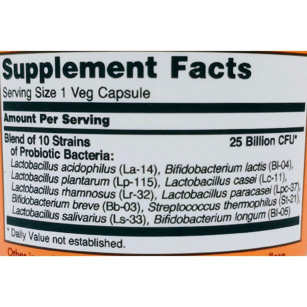 Now Probiotic-10 25 Billion, 50 Count (Pack of 2)