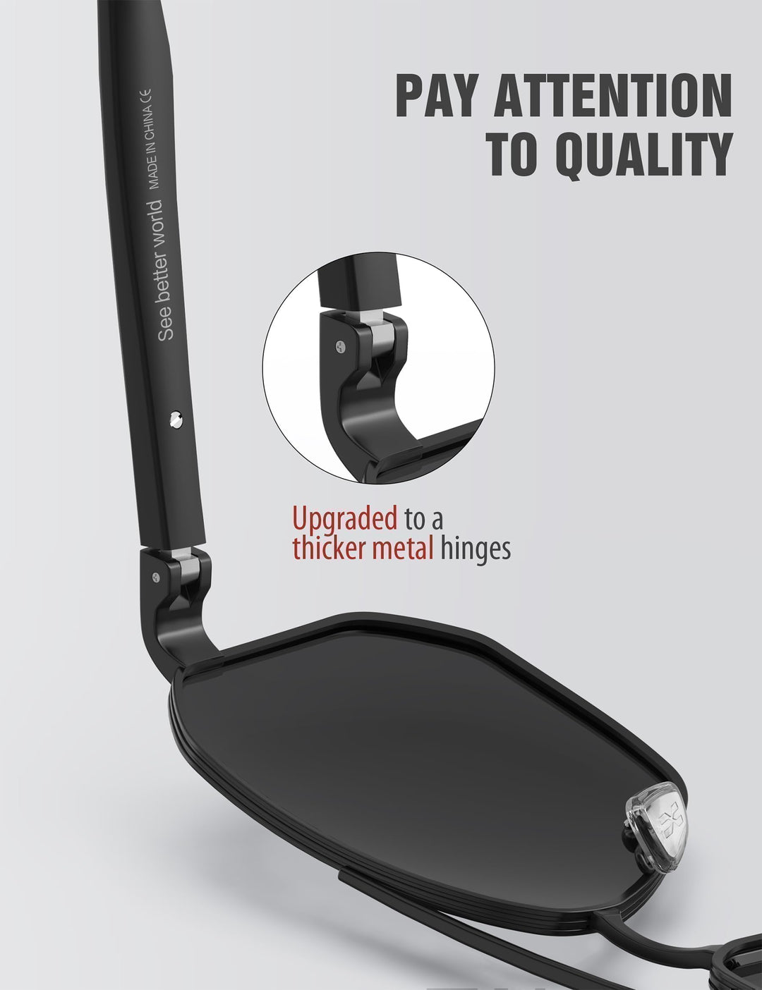 Aviator Sunglasses for Men Driving Square Polarized Polygon Lens - UV 400 Protection with Accessories(Dark Silver Grey Lens)