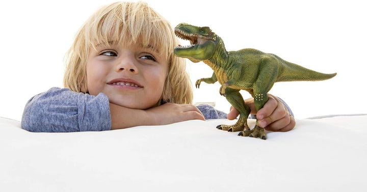 schleich DINOSAURS — Tyrannosaurus Rex, T-Rex Toy with Realistic Detail and Movable Jaw, Imagination-Inspiring Dinosaur Toys for Girls and Boys Ages 4+, Green, 11.2 x 5.6 x 3.8