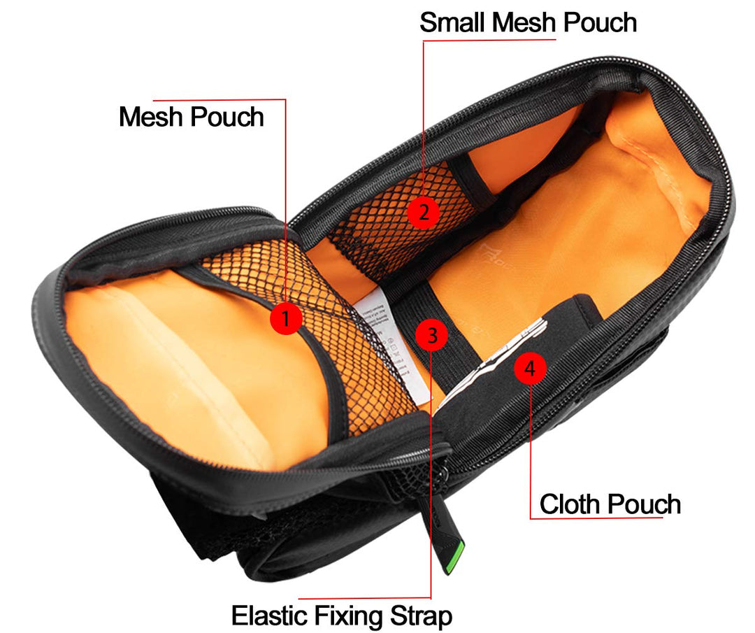 Bike Saddle Bags with Water Bottle Pouch Waterproof Bike Bags Under Seat Pack for Mountain Road Bike Saddle Bag Bicycles Storage Bag 1.6L