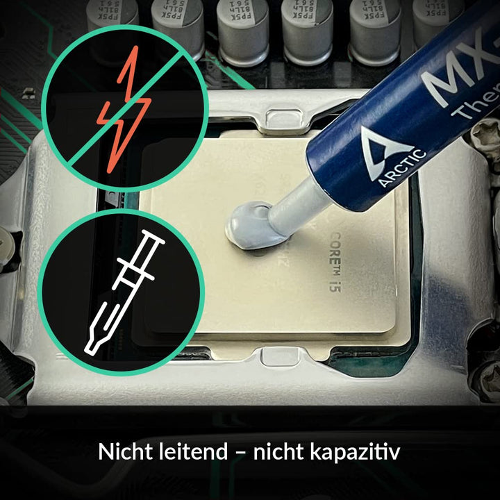 MX-4 (incl. Spatula, 8 g) - Premium Performance Thermal Paste for All Processors (CPU, GPU - PC), Very high Thermal Conductivity, Long Durability, Safe Application