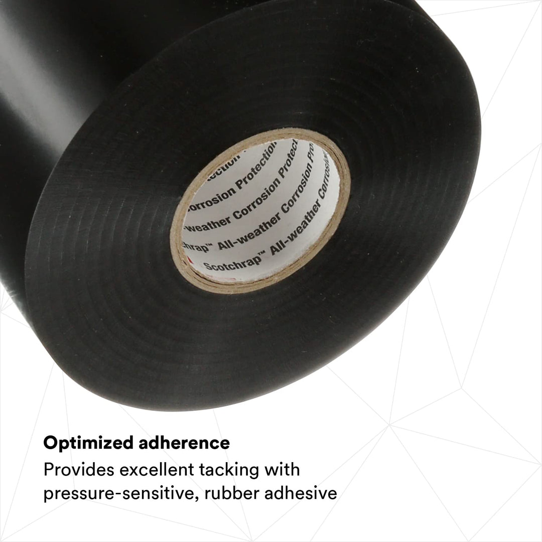 80014000469 Scotchrap Vinyl Corrosion Protection Tape 50, Unprinted, roll, 1 in x 100 ft Black- Carton, Foot
