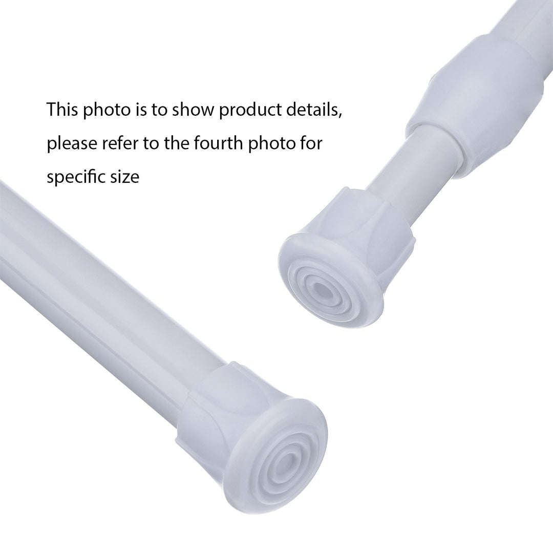 5 Pack Cupboard Bars Tensions Rod Spring Curtain Rod for DIY Projects, Extendable Width (9.84 to 15.75 Inches, White)
