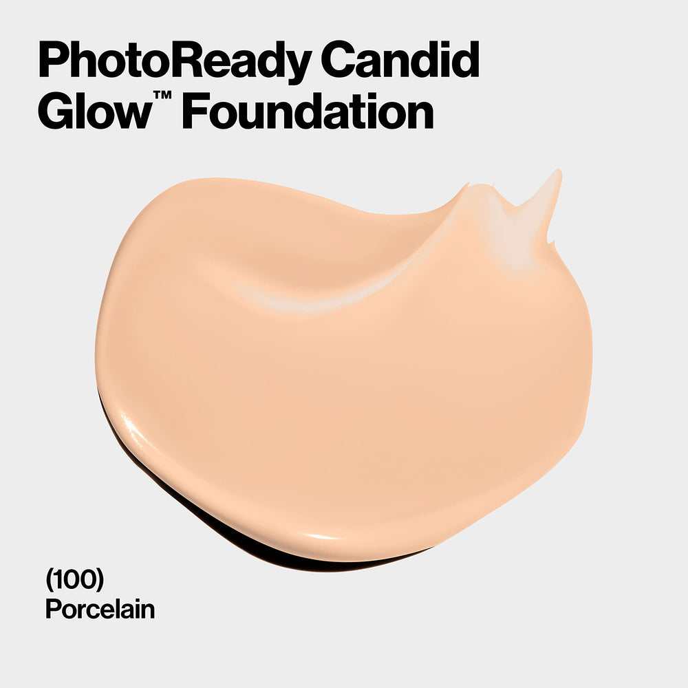 Revlon PhotoReady Candid Glow Moisture Glow Anti-Pollution Foundation with Vitamin E and Prickly Pear Oil, Anti-Blue Light Ingredients, without Parabens, Pthalates, and Fragrances, Porcelain, 0.75 oz