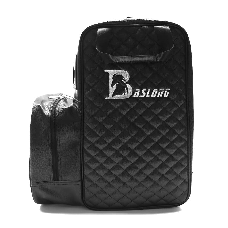 Professional Equestrian Bags Durable PU Leather Horse Riding Boots and Helmet Bag (Black0)