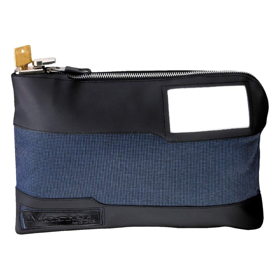 Money Bag with Key Lock and Zipper for Cash, 11-1/2 in. Long Locking Portable Travel Money Pouch Protects Passports, Valuables, 7120D