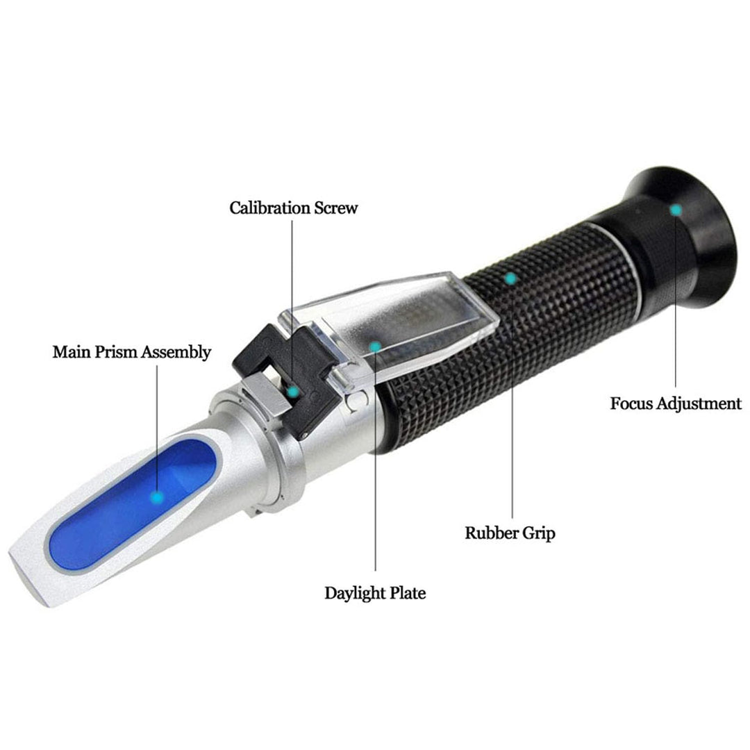 Salinity Refractometer for Seawater and Marine Fishkeeping Aquarium 0-100 PPT with Automatic Temperature Compensation