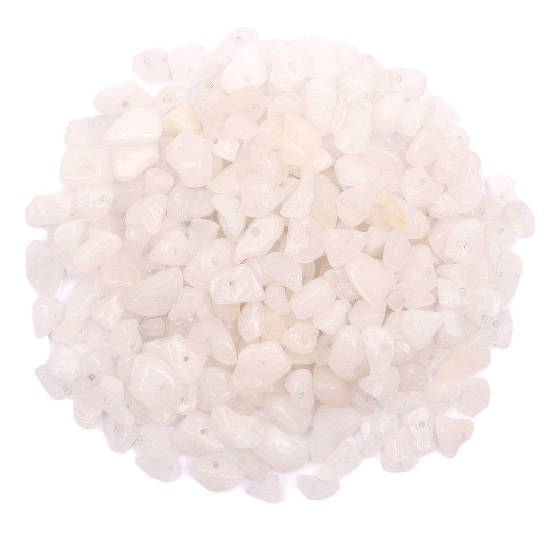 500 pcs Natural Chip Stone Beads, Colorful Crystal 5-8 mm Irregular Gemstones Healing Crystal Loose Rocks Bead Hole Drilled for Jewelry Making Bracelet