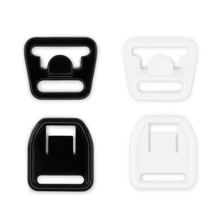 56698-12-66 Bra Clips, 1/2-Inch, Black, White 4 Count
