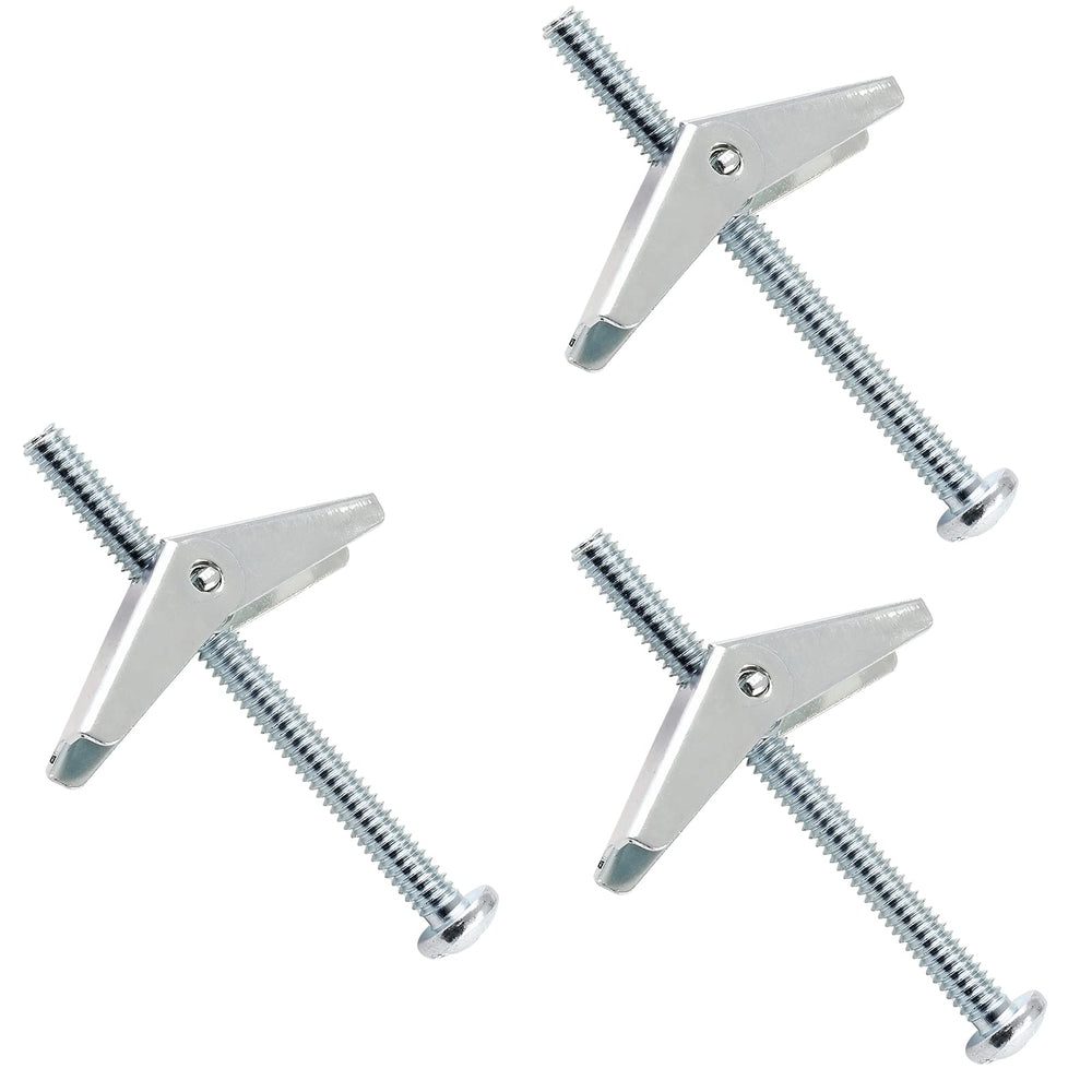 30Pcs 1/4 x 3 Inch Round Head Toggle Bolt and Wing Nut, Metal Toggle Bolts Heavy Duty Wall Anchor Bolts Molly Screws for Drywall Wood Hanging Item