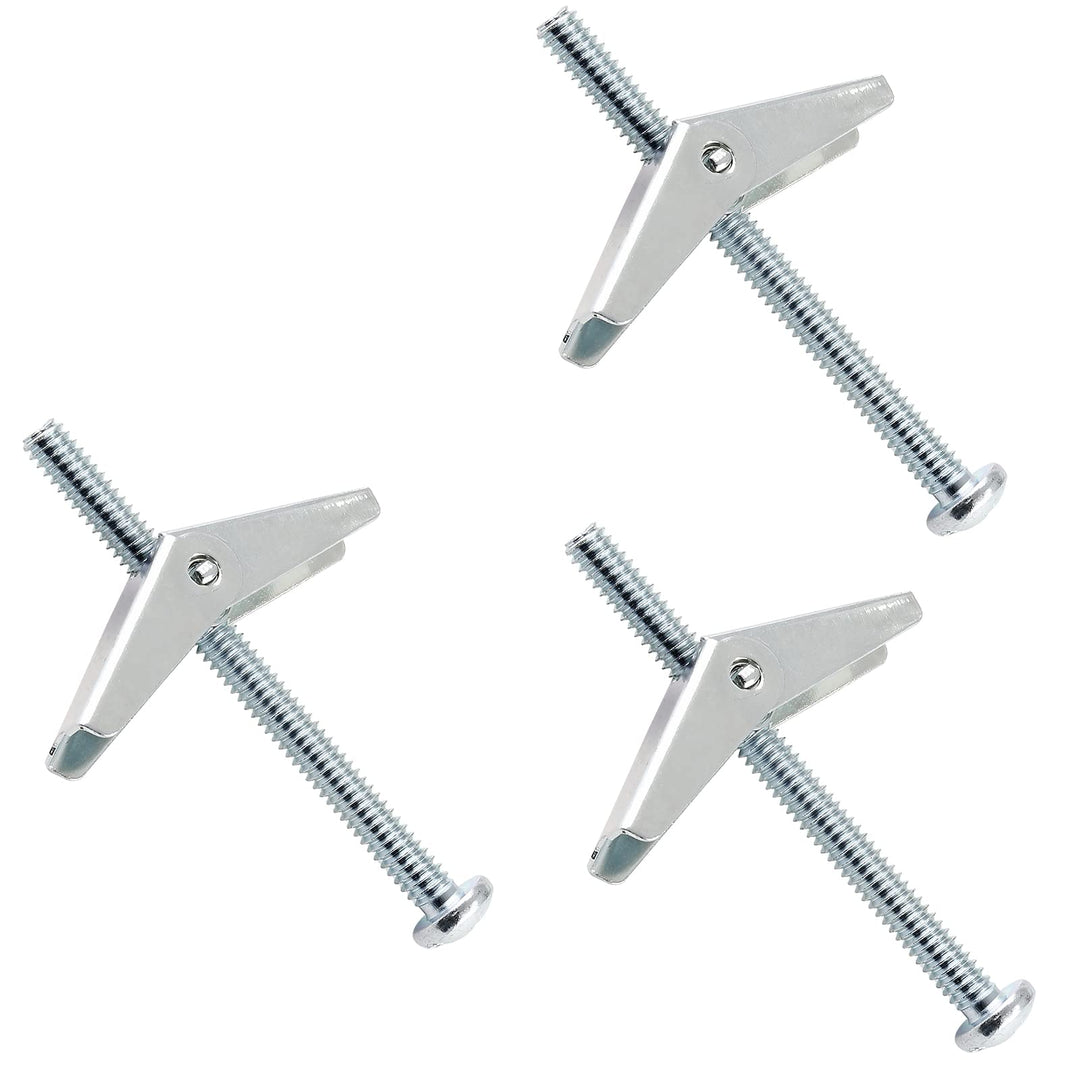 30Pcs 1/4 x 3 Inch Round Head Toggle Bolt and Wing Nut, Metal Toggle Bolts Heavy Duty Wall Anchor Bolts Molly Screws for Drywall Wood Hanging Item