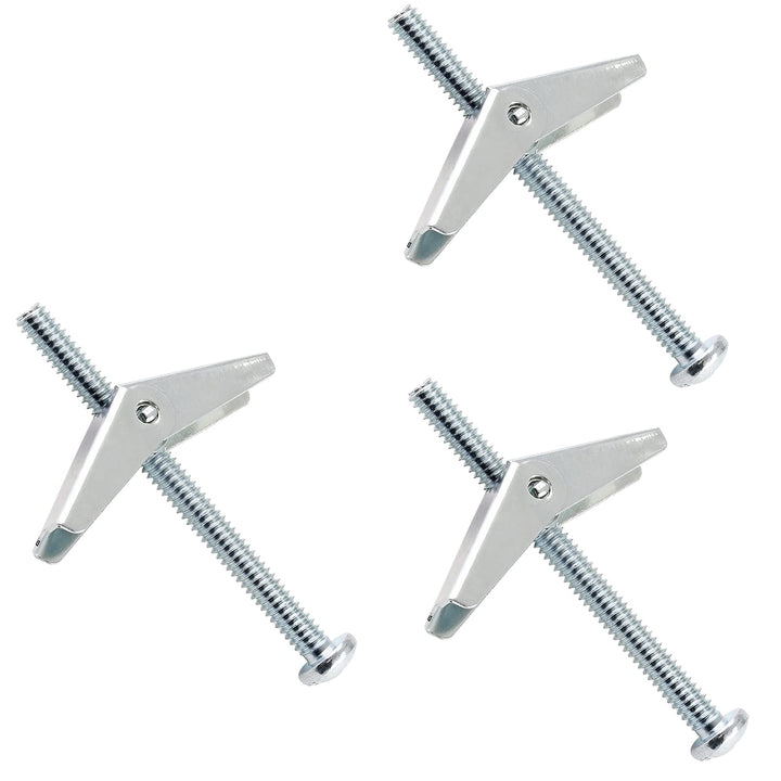 30Pcs 1/4 x 3 Inch Round Head Toggle Bolt and Wing Nut, Metal Toggle Bolts Heavy Duty Wall Anchor Bolts Molly Screws for Drywall Wood Hanging Item