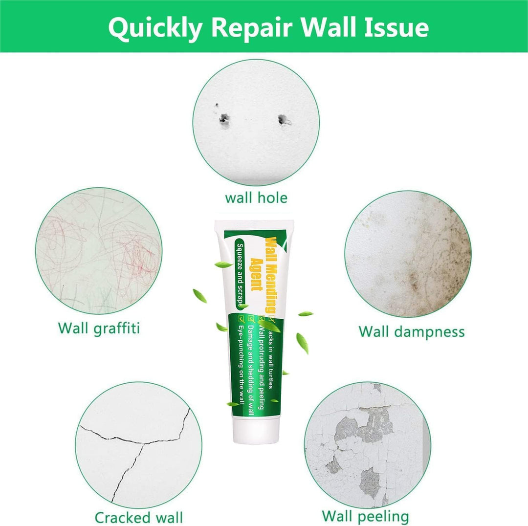 Wall Repair Cream,Wall Mending Agent,Quick Drying Repair Filler Paste,Effectively Repair Wall Holes, Cracks, Peeling, Graffiti,Also Works on Wood & Plaster, Quick Drywall Repair Filler Paste