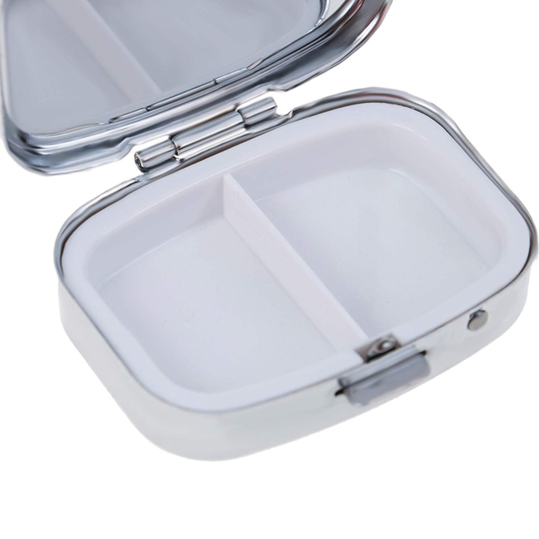 Pill Box Small Medicine Pill Case Portable Medicine Tablet Vitamin Holder Organizer for Purse Pocket Travel Gifts (Pack of 2)
