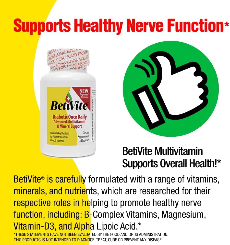 Multi Vitamins Support Healthy Nerve Function & Eye Health, Contains ALA, Lycopene and Lutein to promote overall health, 30 Day Supply