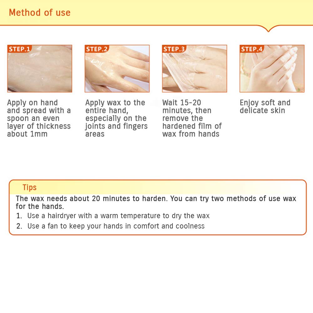 Natural Honey & Milk Hand Wax Moisturizes Soft Skin 170G