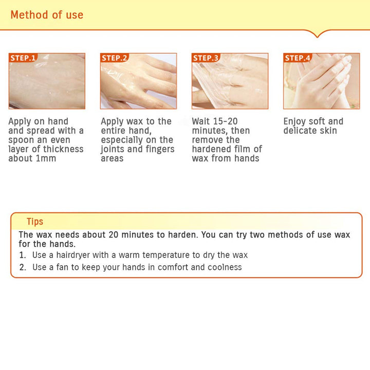 Natural Honey & Milk Hand Wax Moisturizes Soft Skin 170G