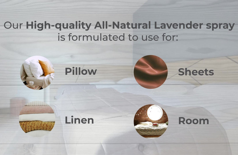 All Natural Lavender Spray for sleep - Room & Linen Spray for Pillows and Sheets - Lavender Bed Spray Home Air Freshener & Deodorizer - Calming Essential Oil Spray for Sleeping…